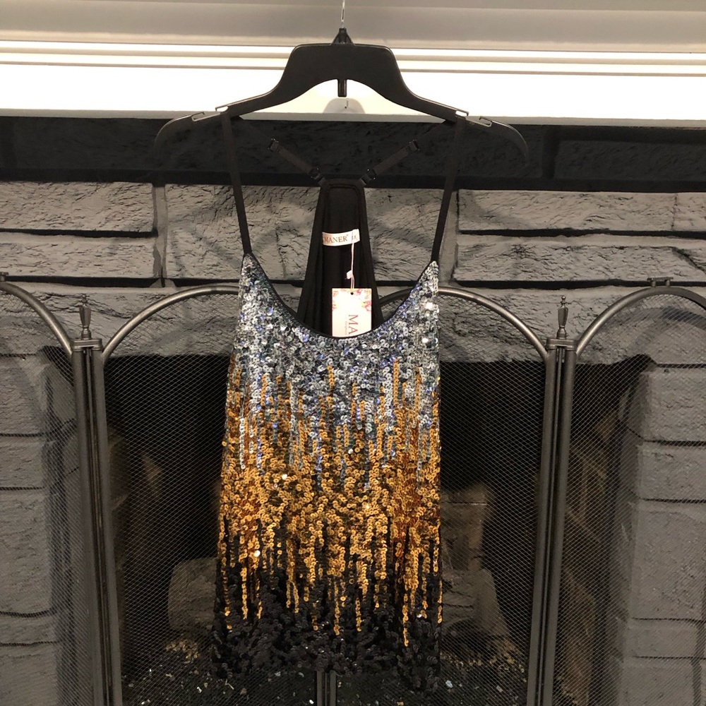 Maner Shimmer Sequin Top